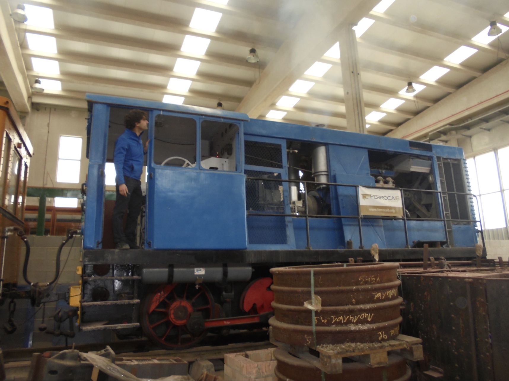 L’antiga locomotora es torna a posar en marxa